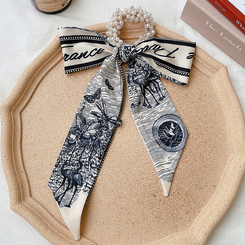 Wholesale Pearl Scarves Summer Thin Hair Scrunchies