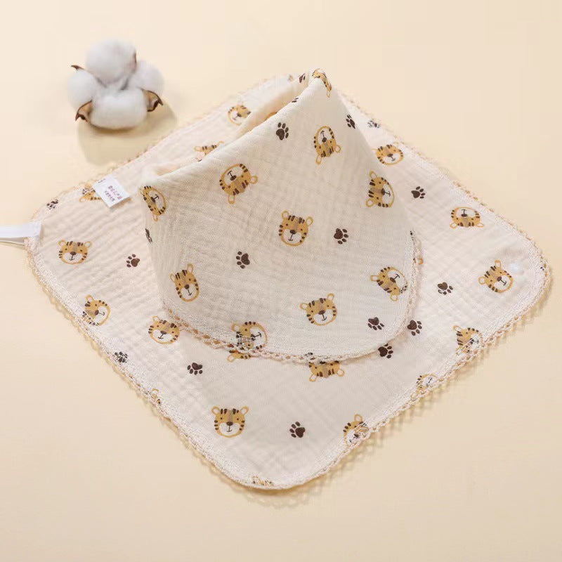 Wholesale Baby Bib Cotton Triangle Towel Newborn Anti-spitting Milk Water Bib Children Scarf Saliva