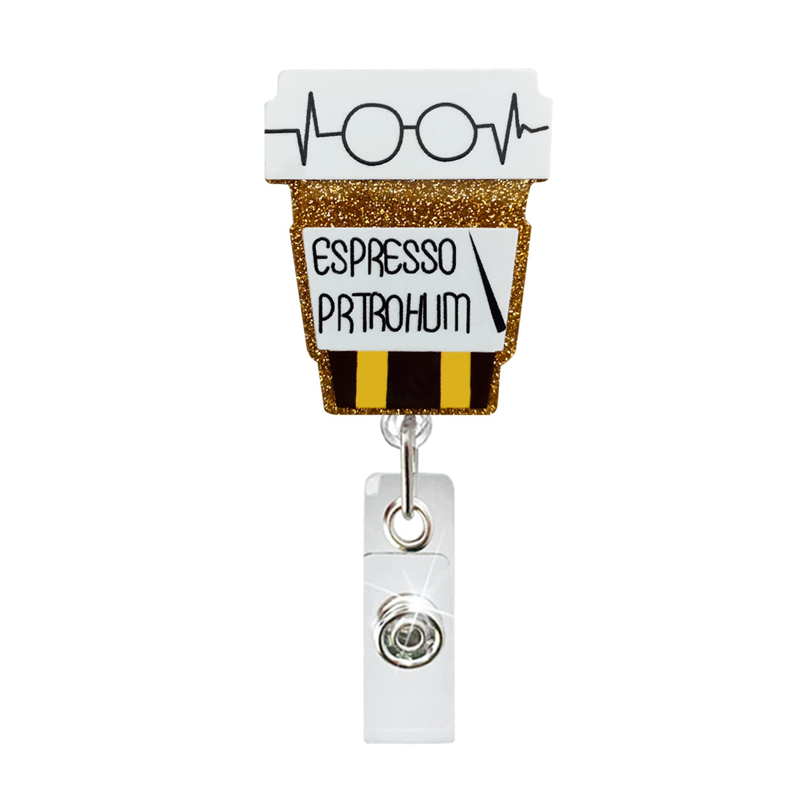 Wholesale Acrylic Skull Alligator Clip Retractable Badge Reel Easy Pull Buckle