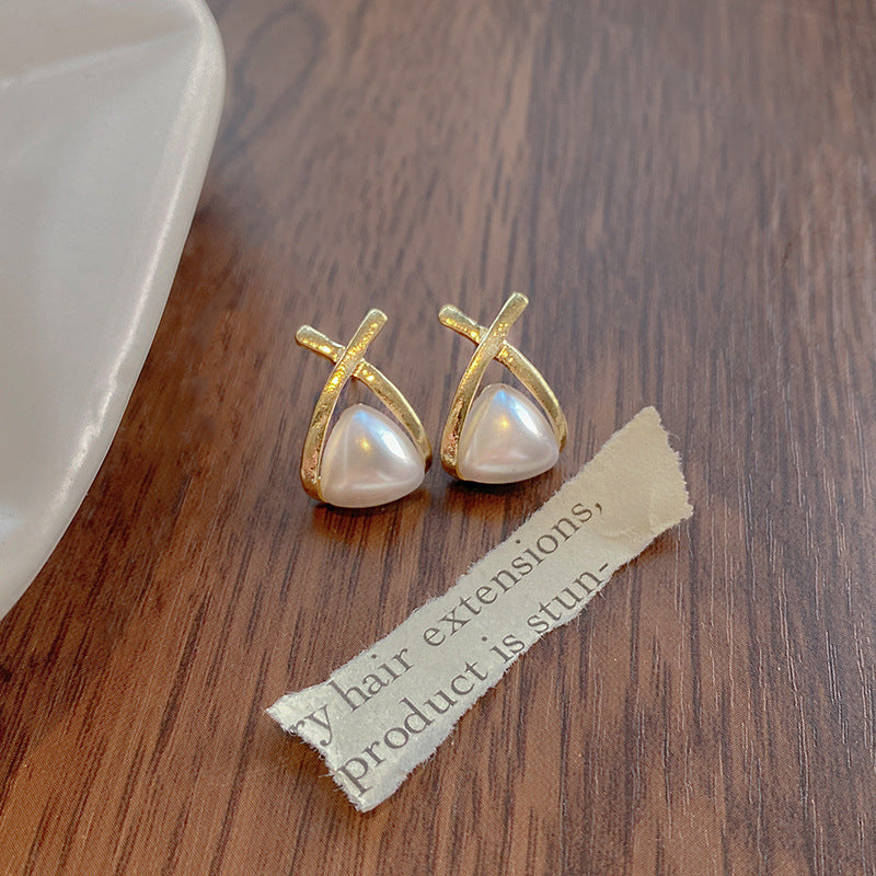 Wholesale 925 silver needle pearl vintage earrings