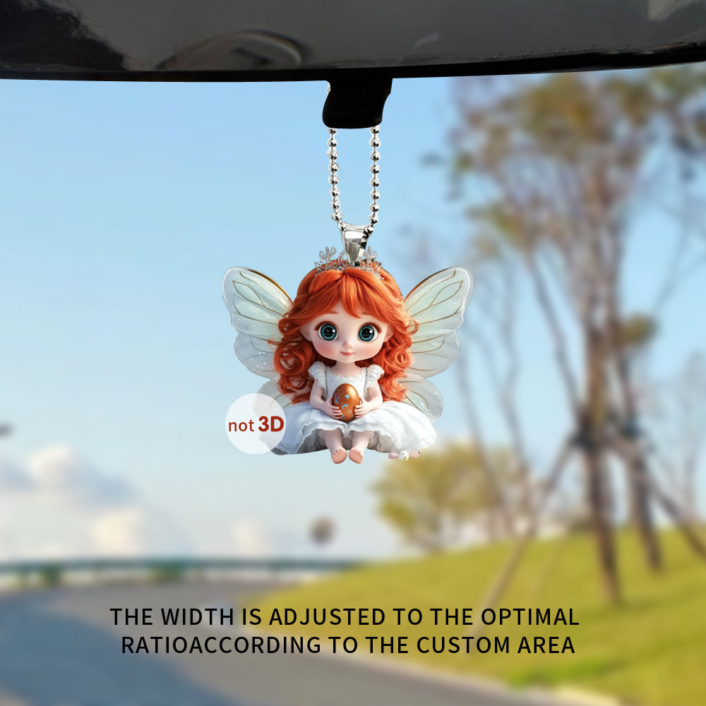 Wholesale Valentine' s Day Wedding Love Girl Car Interior Acrylic Small Hanging Ornament