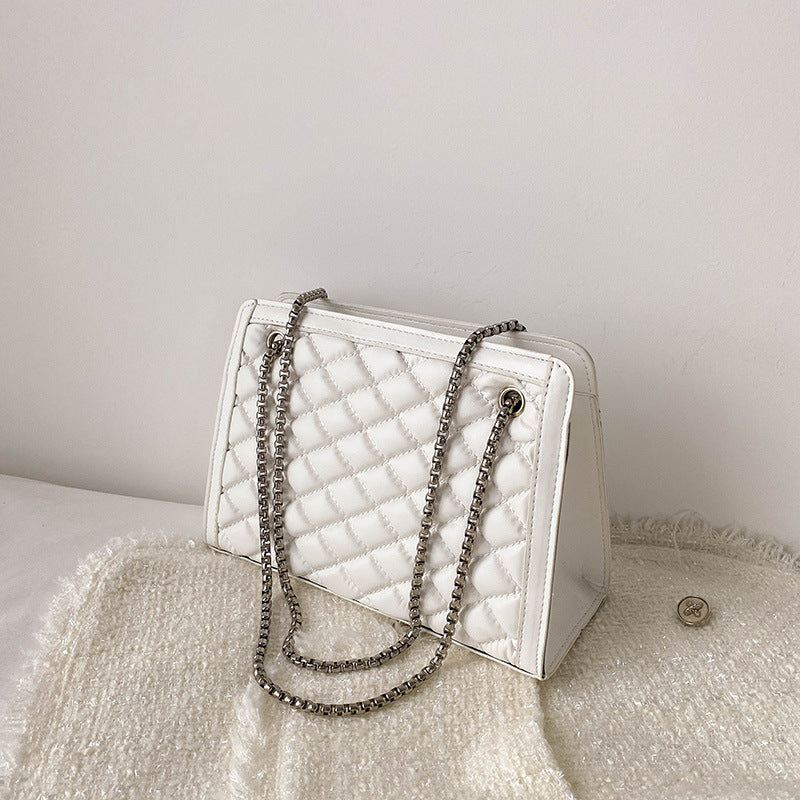 Wholesale Elastic Embroidered Diamond Chain Large Capacity Shoulder Crossbody Square Bag