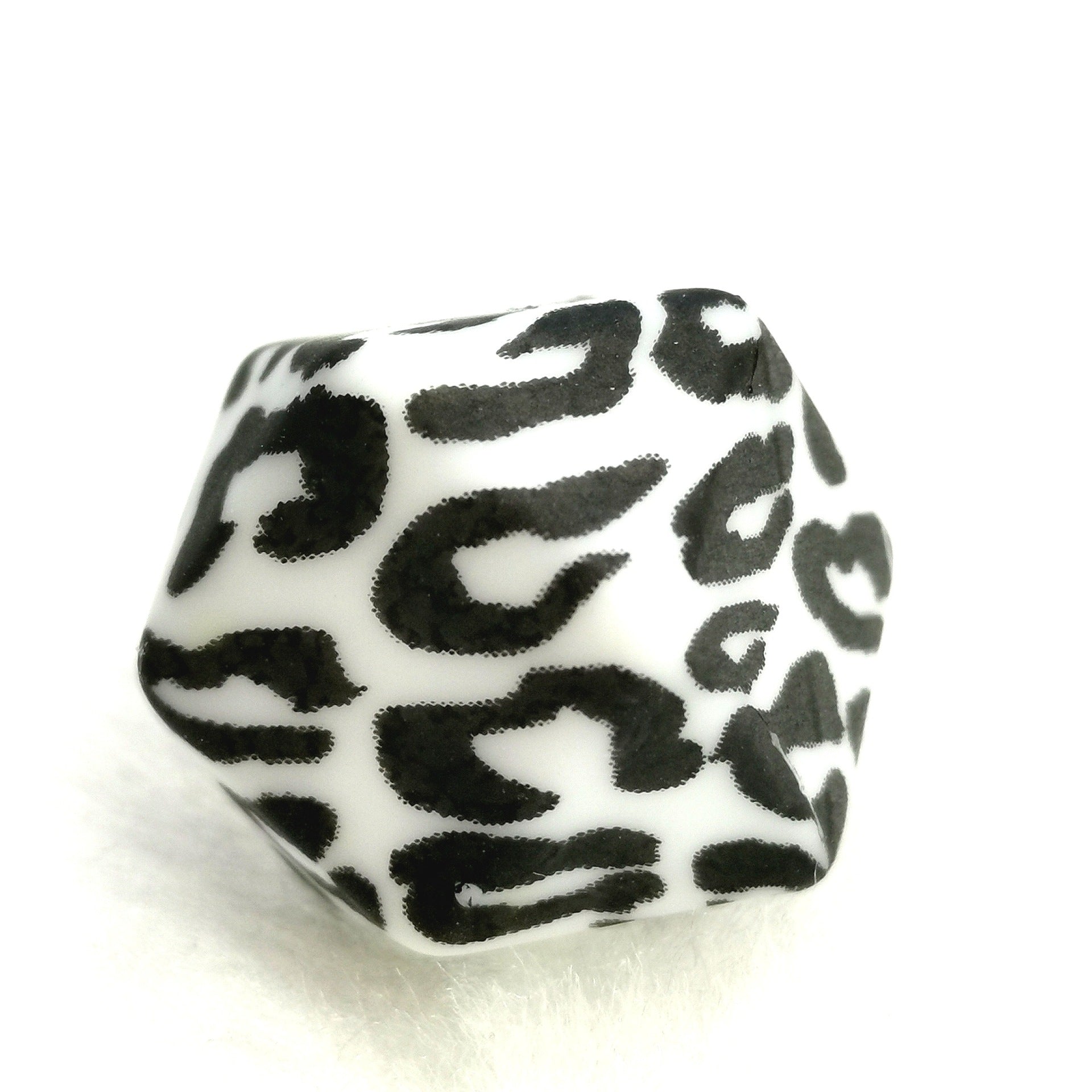 10 piezas al por mayor 10pcs colorido transferencia de agua de agua impresión de silicona redondas cuentas redondas