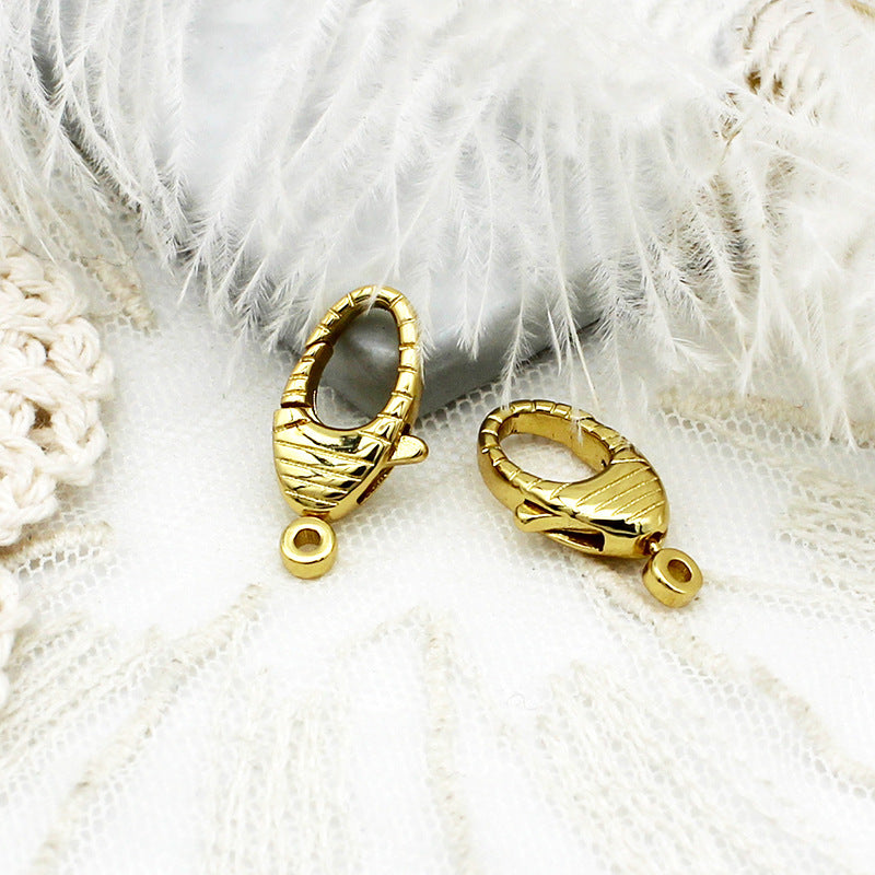 Wholesale of Gold Lobster Buckle Copper DIY Jewelry Accessories