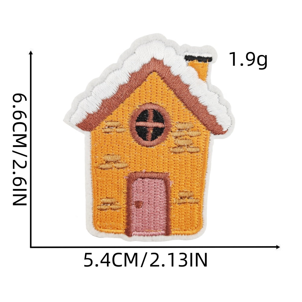 Wholesale 16Pcs Christmas Embroidered Patches Snowflake Cartoon Designs Sewing Craft Supply For Socks Decorative Gift Accessory