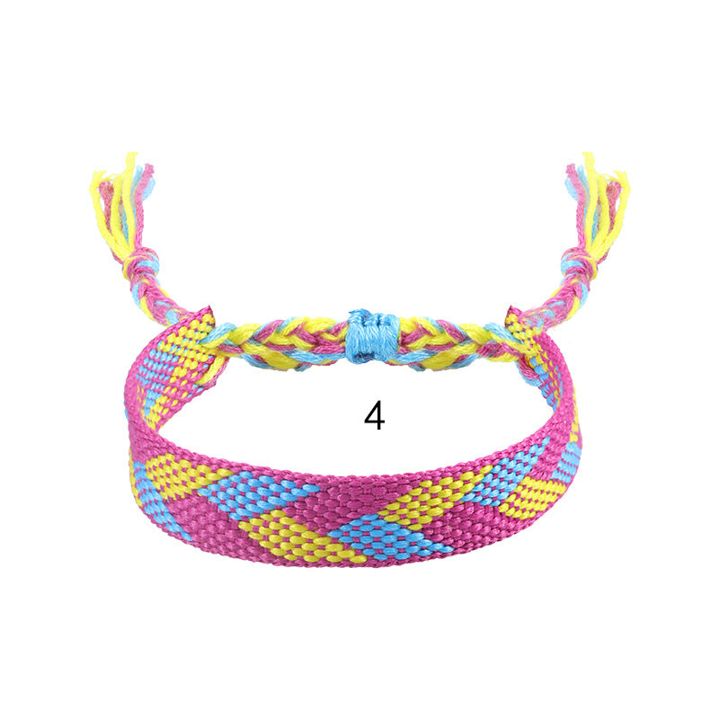 Wholesale Bohemian Ethnic Style Cotton and Linen Braided Bracelets