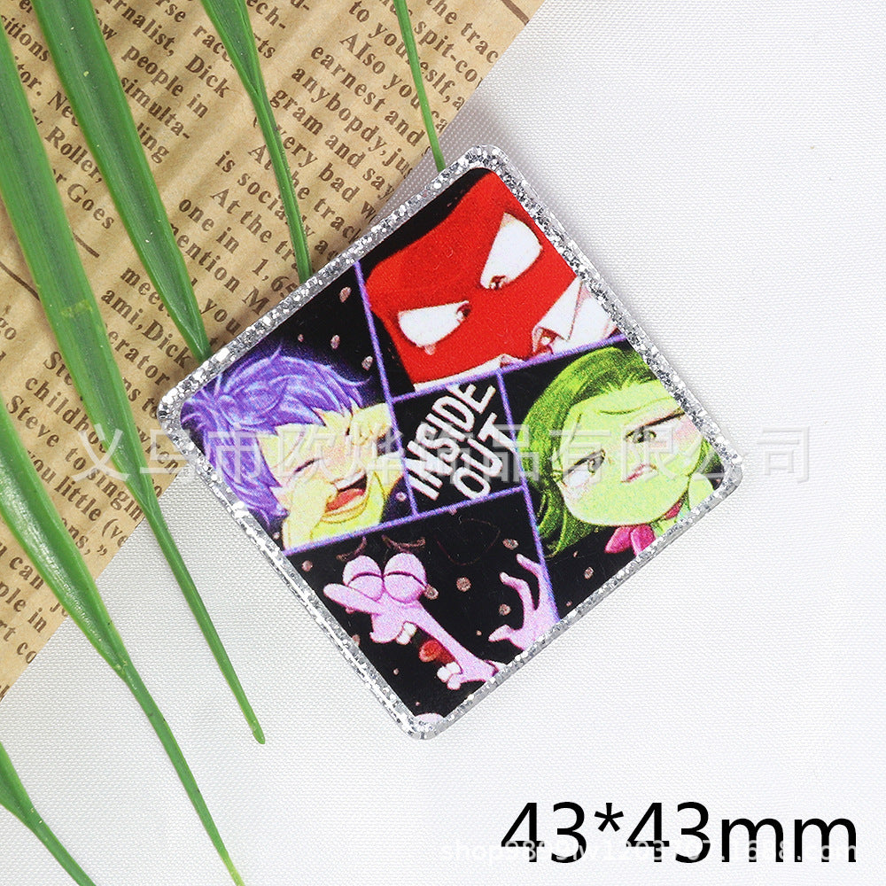 Wholesale 10pcs/pack  Pink and blue double-mirror skull organ  Acrylic Flatback OLY Exclusive