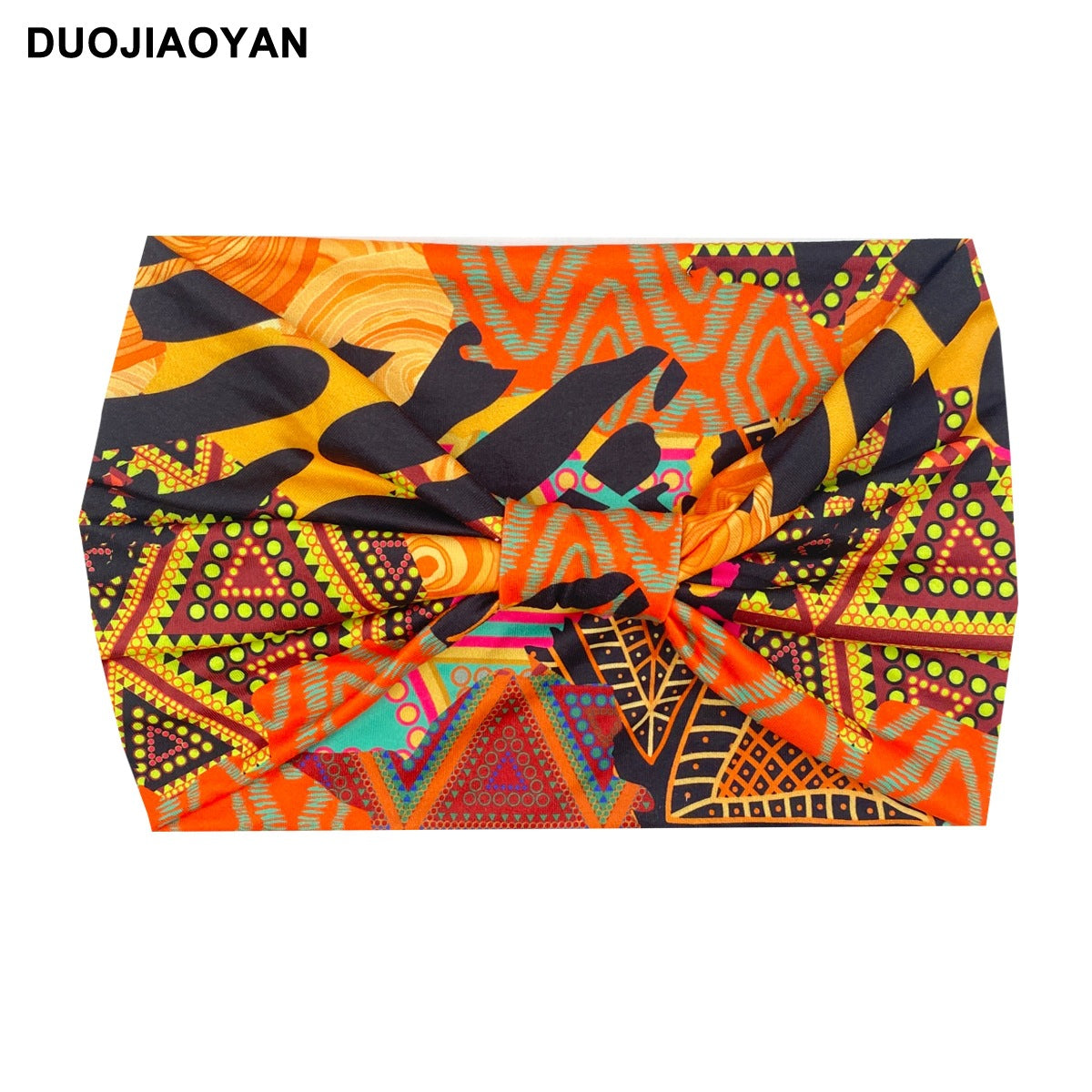 Wholesale Printed Headband Sport Wide Brim Knotted Stretch Bundle Leopard Print Cloth Headband 10pcs