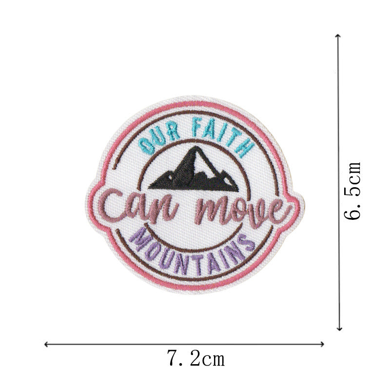 Wholesale Inspirational Bible Verse Iron On Embroidered Patches Set Of 9 Towel Decorative DIY Accessory