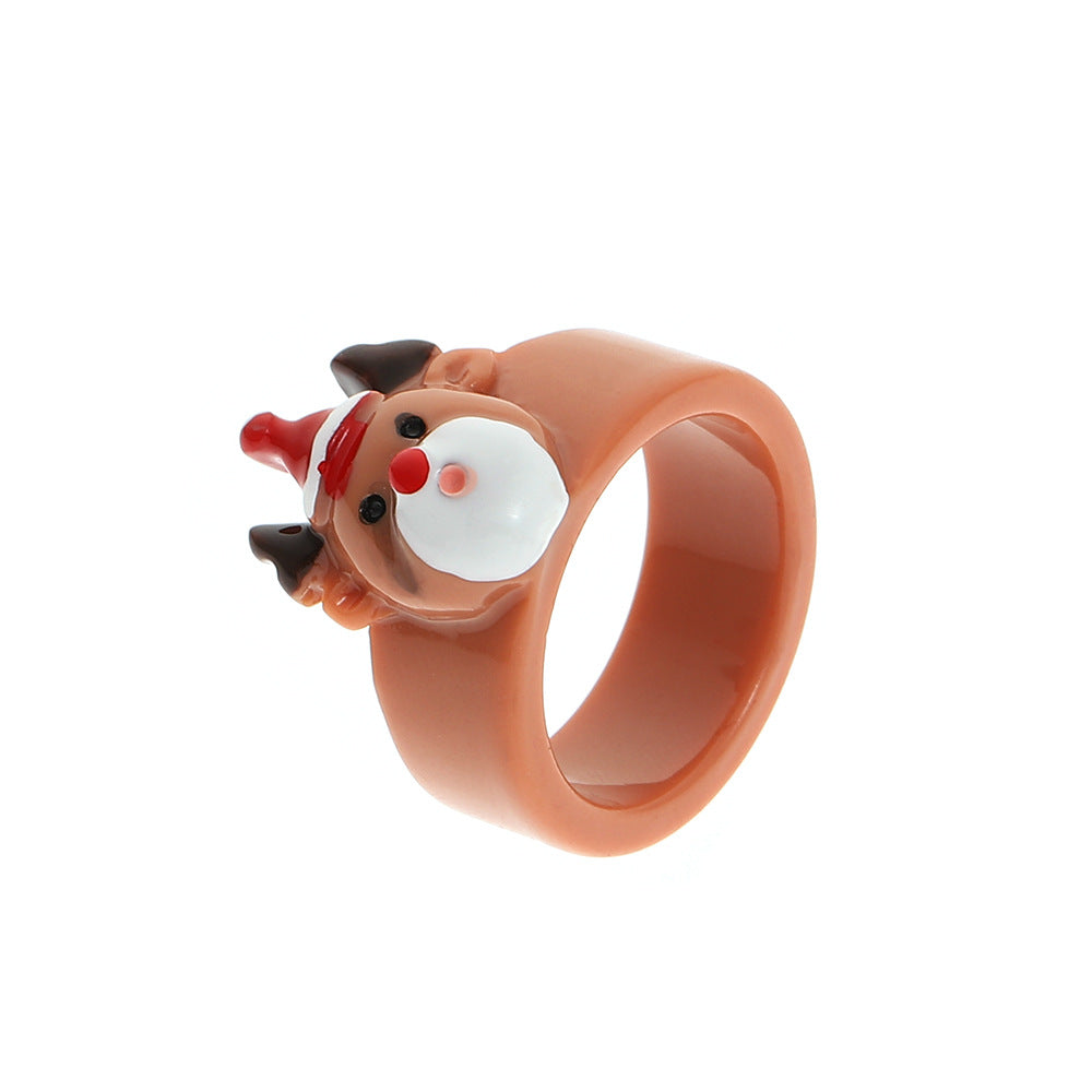 Wholesale Christmas Cartoon Resin Rings