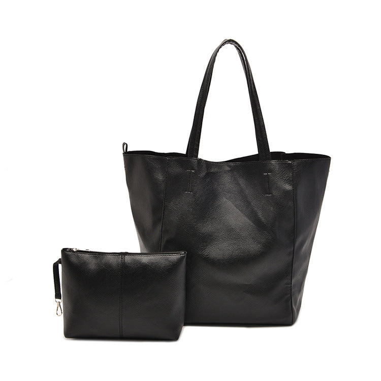 Wholesale Soft Leather Large Capacity Shoulder Hand Tote Bag