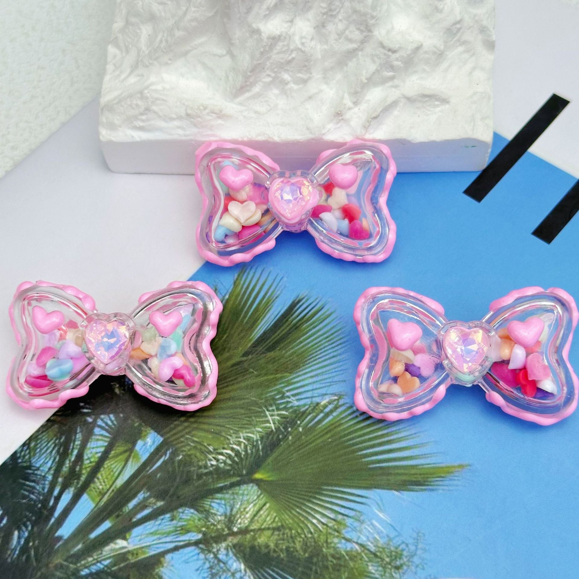 Wholesale 5pcs 3mm Diameter Rocking Bow Hand-painted Beads