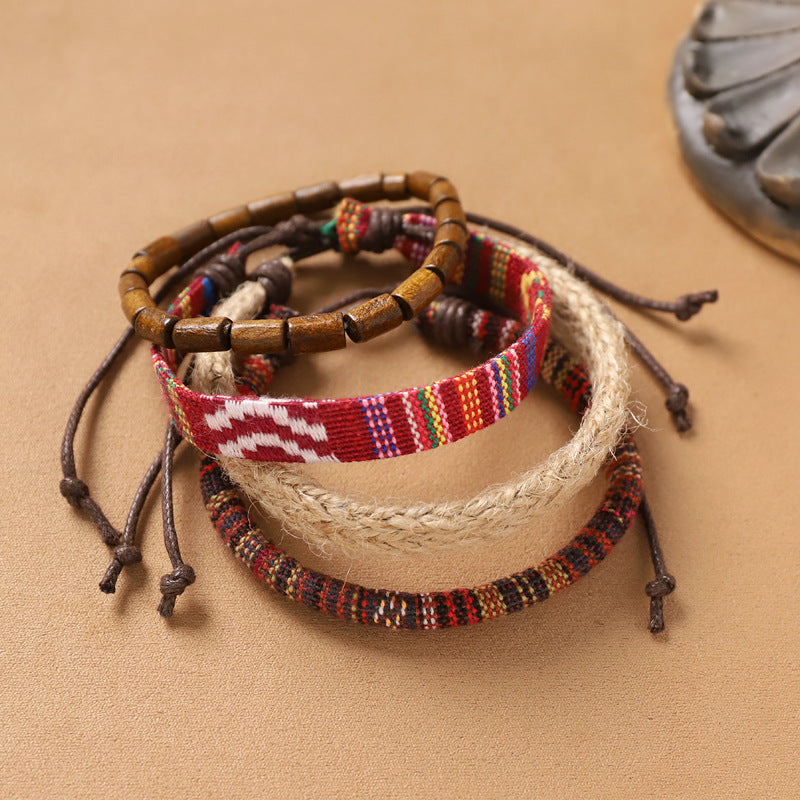 Wholesale Bohemian Handmade Exoticism Woven Multi-Layer Bracelet
