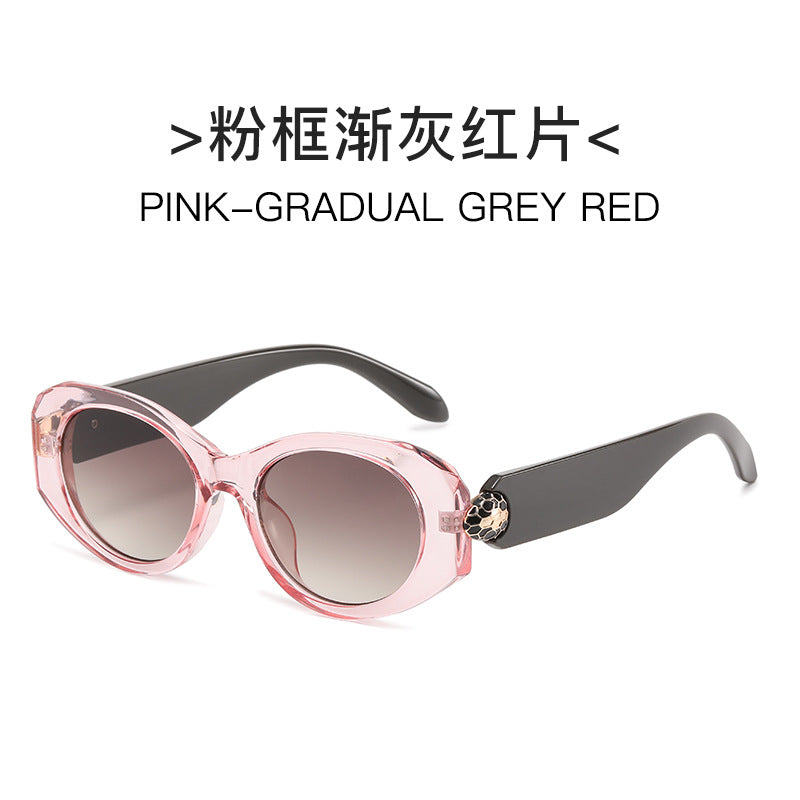 Wholesale Metal snake head oval personality fashion versatile Sunglasses