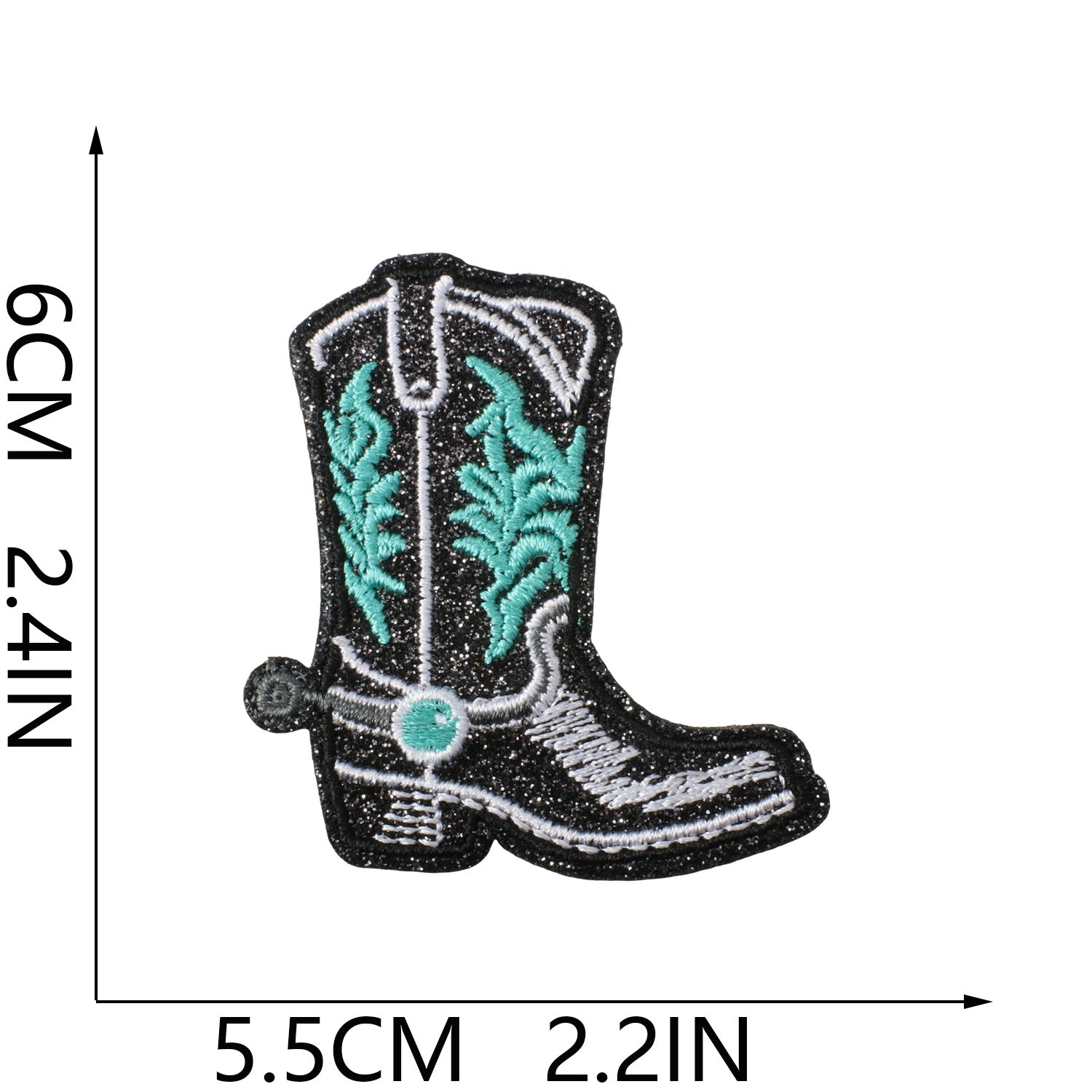 Wholesale Trendy Western Cowboy Embroidered Patches Cross And Leopard Bow Design Polyester Thread Stylish Clothing Decoration For Everyday Use