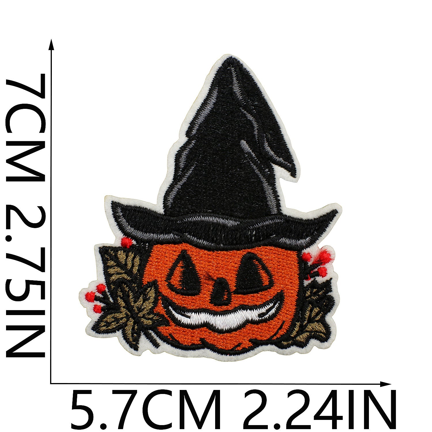 Wholesale Iron On Ghost Pumpkin Embroidery Patch Cute Witch Applique For Clothing Holiday Craft Supply For DIY Decor