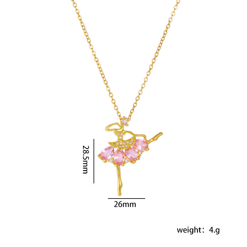Wholesale Ballet Girl Necklace Clavicle Chain Accessories