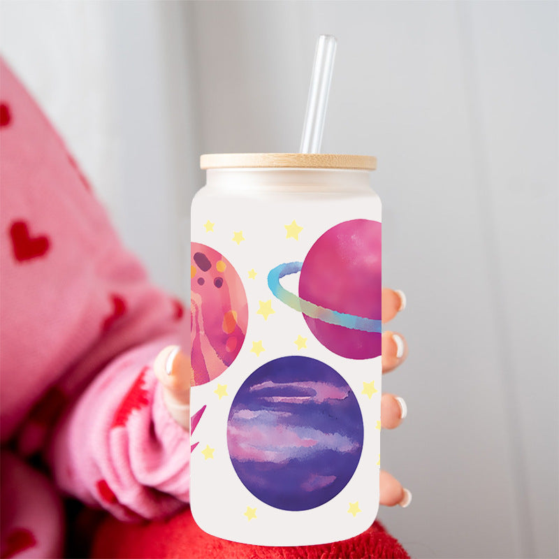 Wholesale Colorful Planet Astronaut Series 16oz Cup UV DTF Wraps