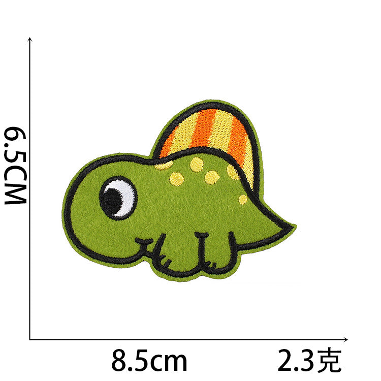 Wholesale Polyester Cartoon Embroidered Patch Iron On Dinosaur Badge For Clothing OLY Exclusive