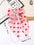 Wholesale valentine's day bow ribbon spring clip heart red lip printing hair clip hair accessories