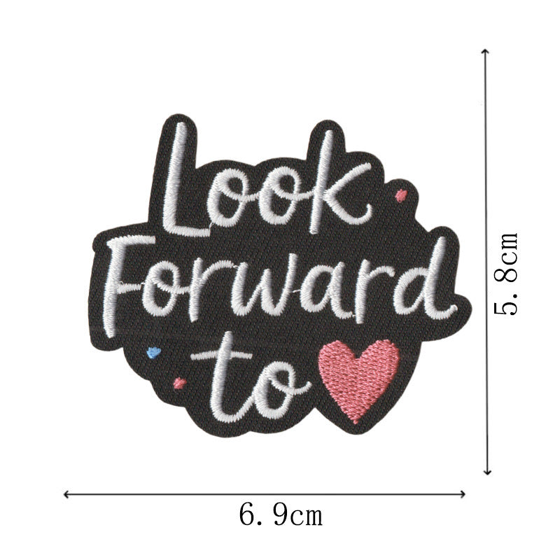 Wholesale Cartoon English Iron On Embroidered Patches 9 Piece Set Fashion Sewing Accessory For Clothing Towel Decor Gift Boutique Resale