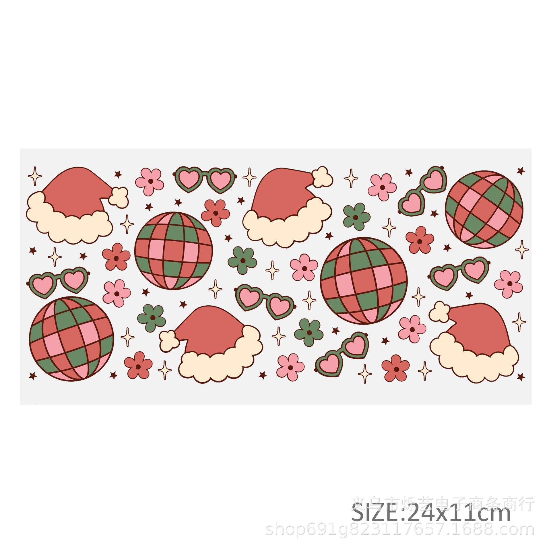 Wholesale  5pcs/pack Snowman Gingerbread Man Christmas Series 16oz Cup UV DTF Wraps