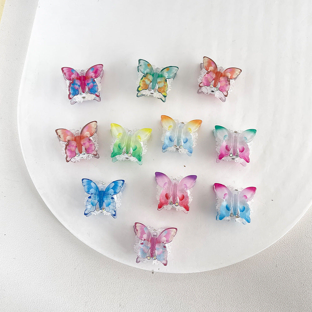 Wholesale 20pcs Simulated Colorful Butterfly Focal Beads