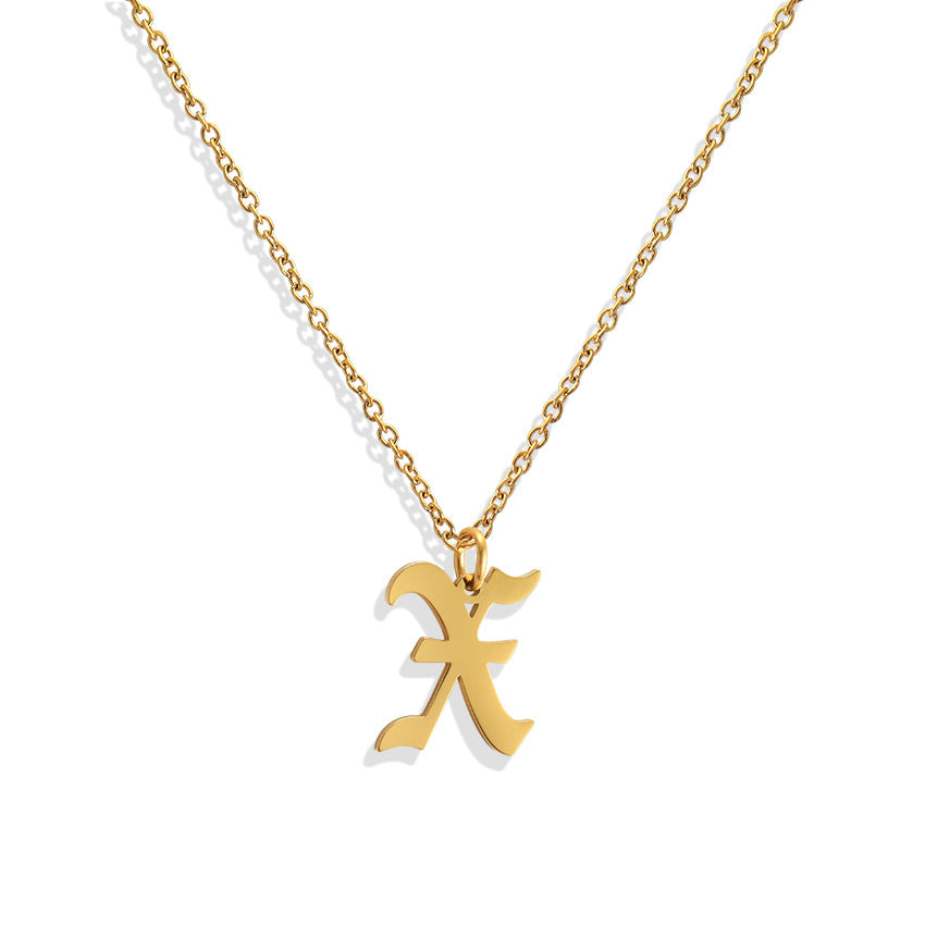 Wholesale Capital Letter Pendant Clavicle Chain Necklace