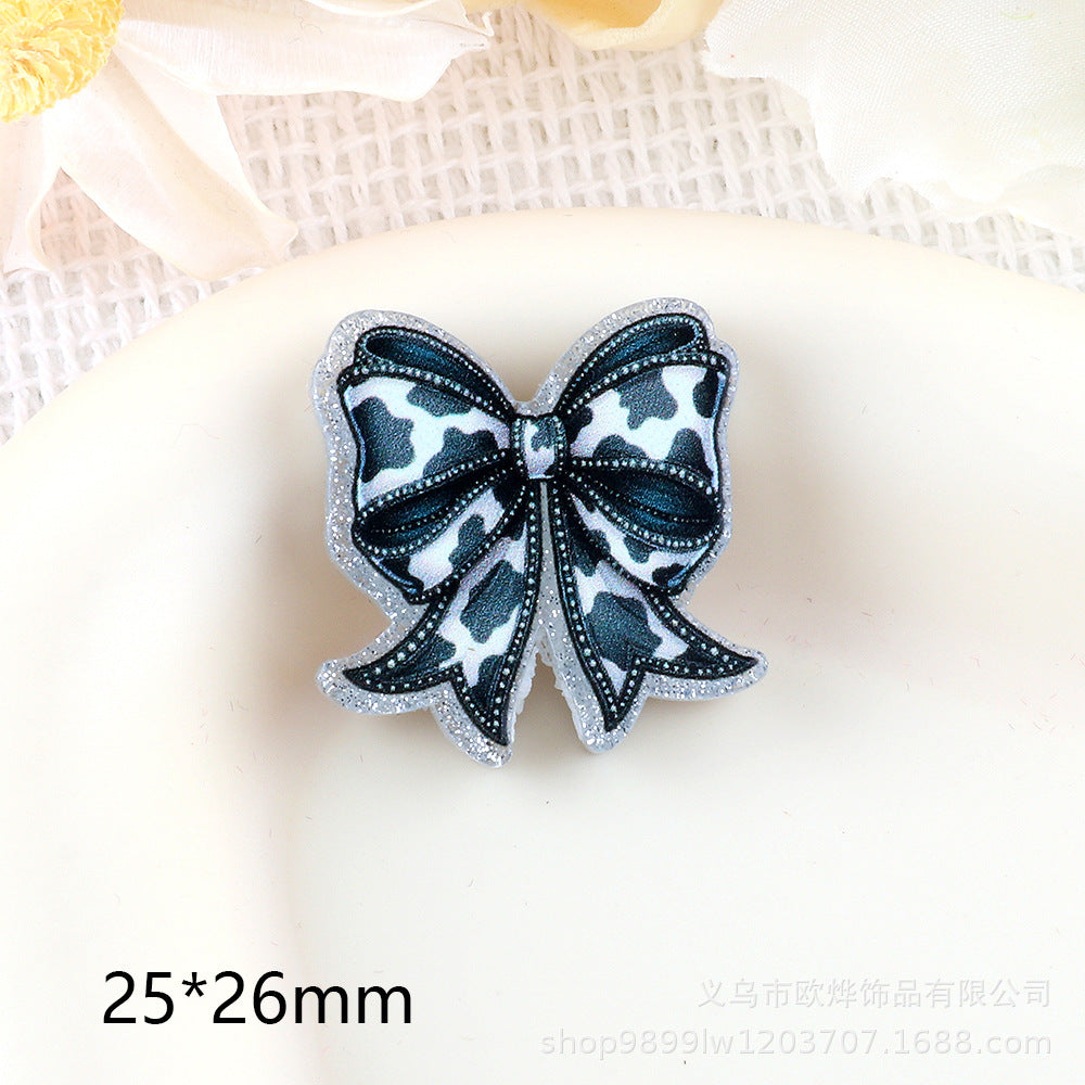 Wholesale 5pcs  Cartoon Bow Acrylic Beads