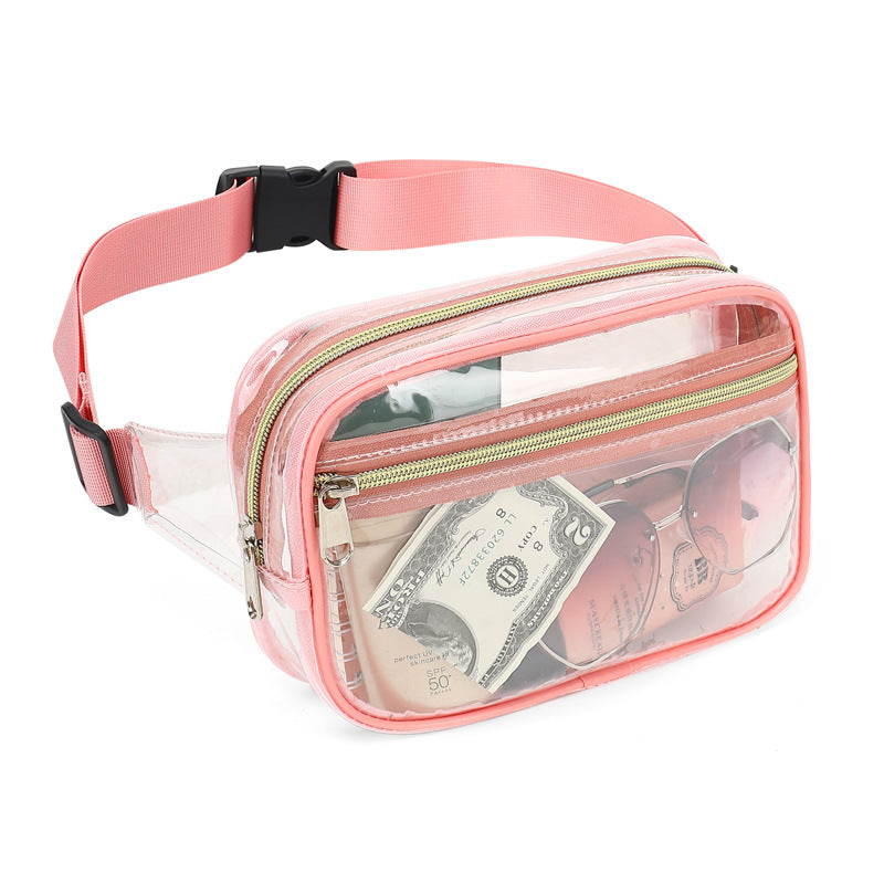 Wholesale Waterproof Fashion PVC Transparent Waist Bag Chest Bag Crossbody Shoulder Bag