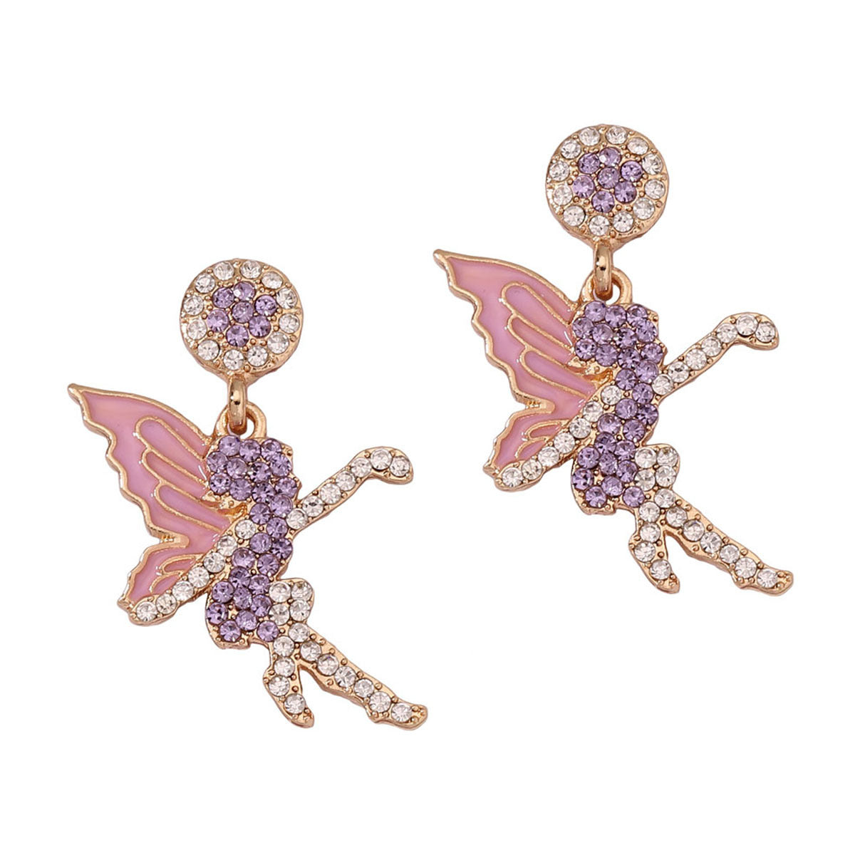 Wholesale Diamond Forest Elf Zinc Alloy Earrings