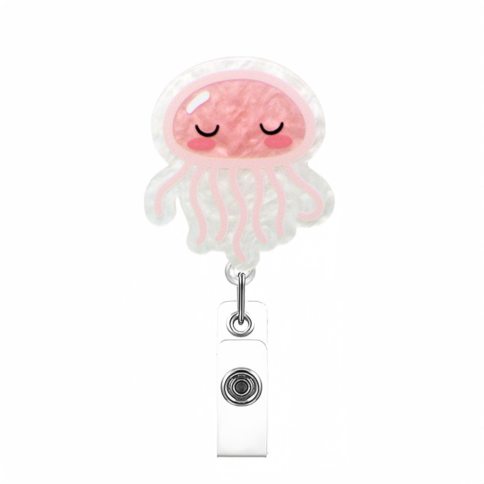 Wholesale Colorful marine animal creative retractable badge clip keychain