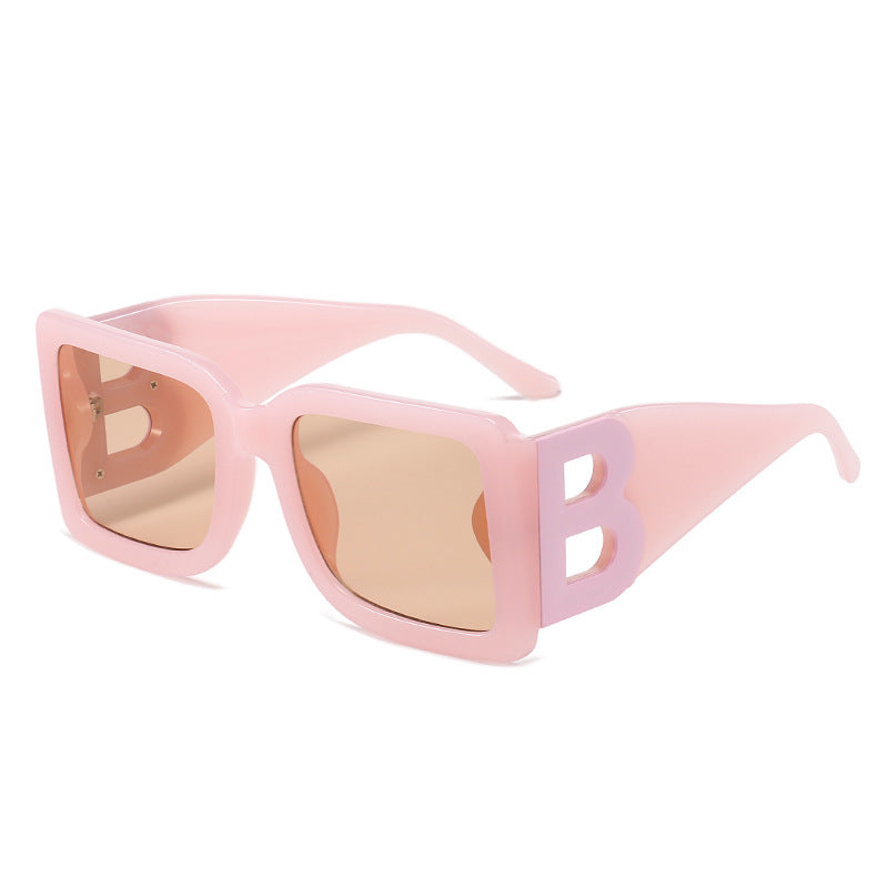 Wholesale Large Frame Square B-leg Sunglasses
