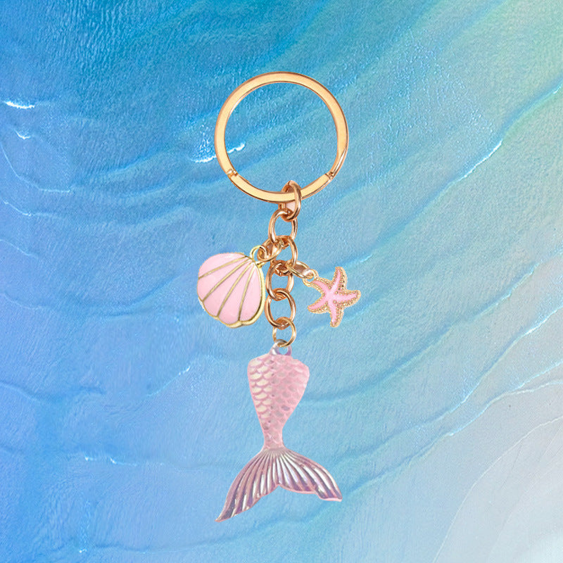 Wholesale Mermaid Tail Shell Keychain