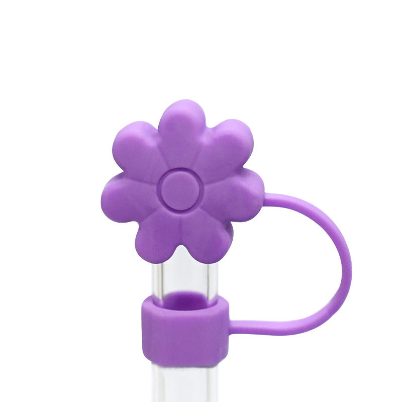 Wholesale  16pcs/pack  Flower dust plug straw hat  Straw Tube Cap