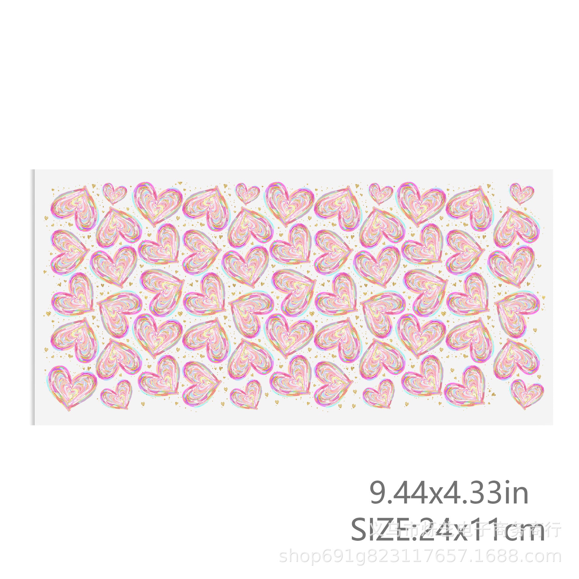 Wholesale Dog Love Valentine' s Day 16oz Cup UV DTF Wraps