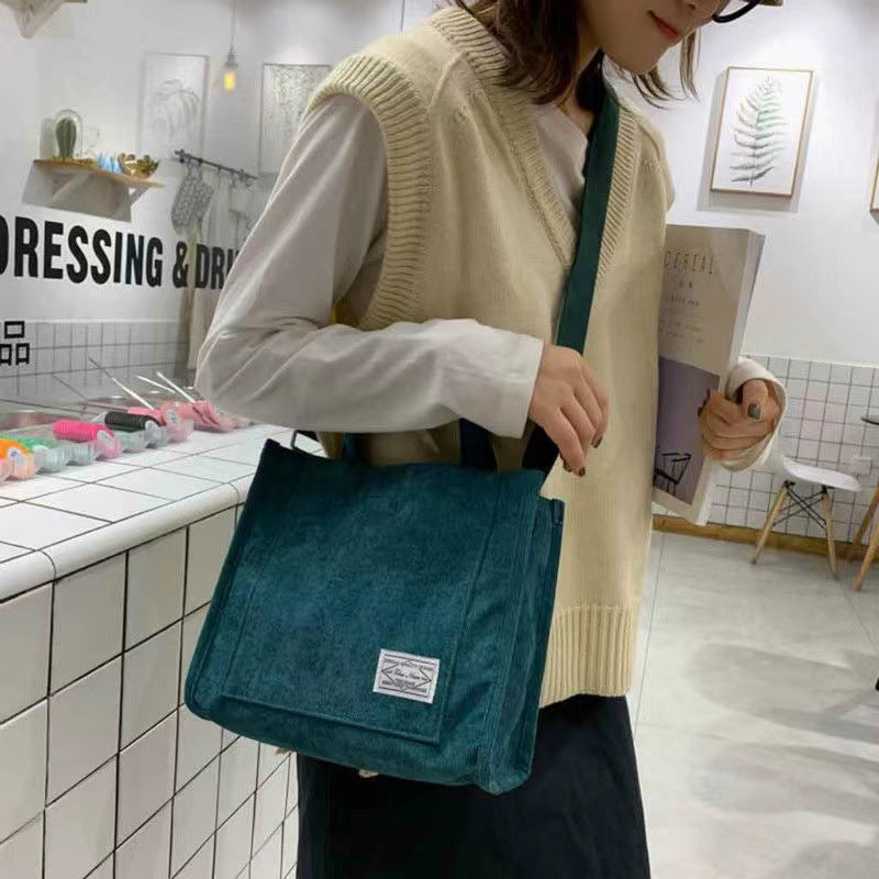 Wholesale Corduroy Tote Minimalist Shoulder Crossbody Bag