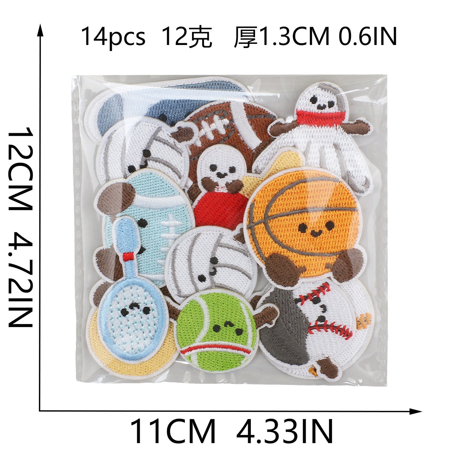 Wholesale Badminton racket embroidered patch