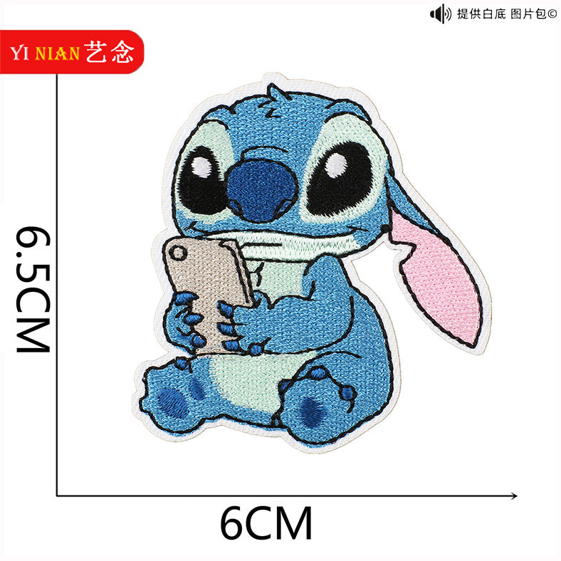 Wholesale Pink and Blue Cute Cartoon embroidery cloth stickers  patch OLY Exclusive