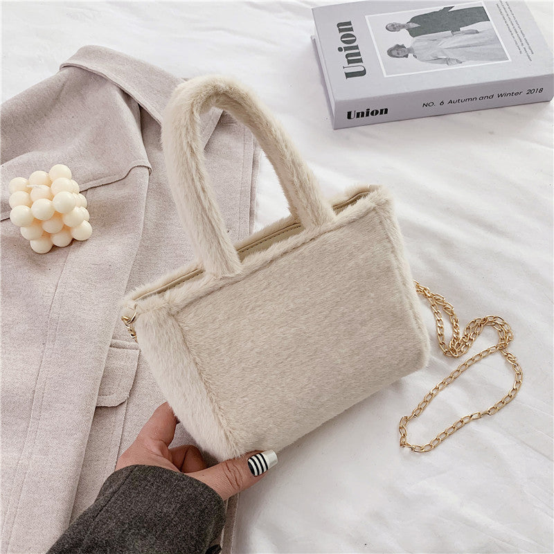Wholesale Plush Small Square Shoulder Bags