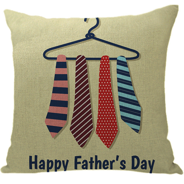 Wholesale Car Sofa Cushions Father's Day Hug Cotton Linen Pillowcases