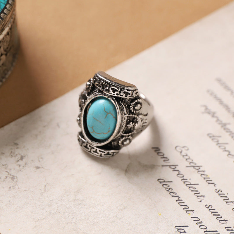 Wholesale Vintage ethnic style carved Bohemian open ring