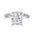 Wholesale Cross-border Live S925 Sterling Silver Ring Women's 8A High Carbon Diamond Square Ice Flower Zircon Super Flash 1-5 Carat Imitation Diamond Ring