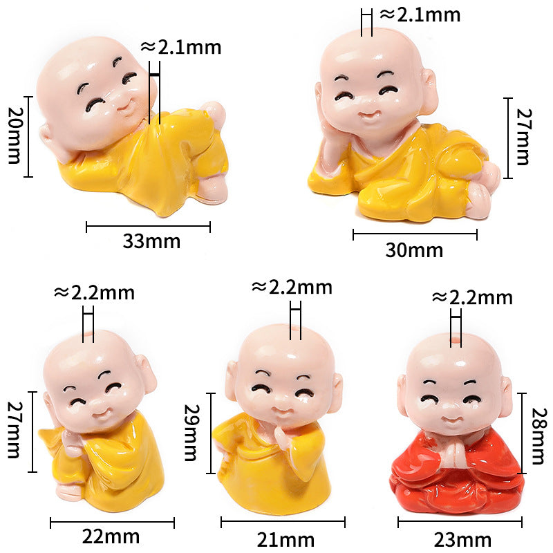 Wholesale 25pcs Cartoon Little Monk Beads with Holes Diy Accessories Beads