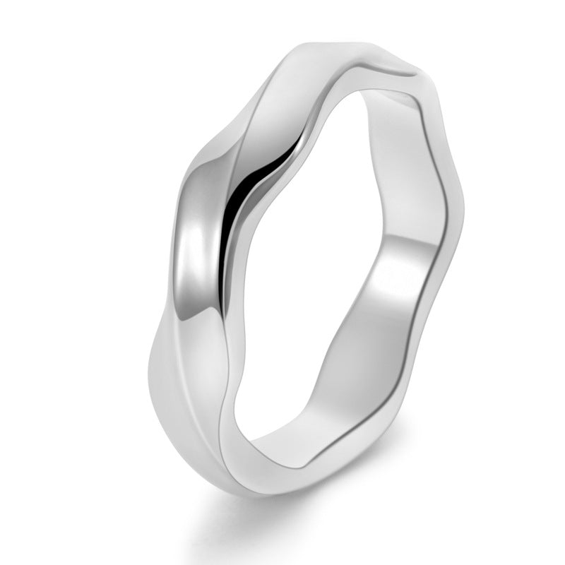 Wholesale Titanium Steel Couple Moebius Ring