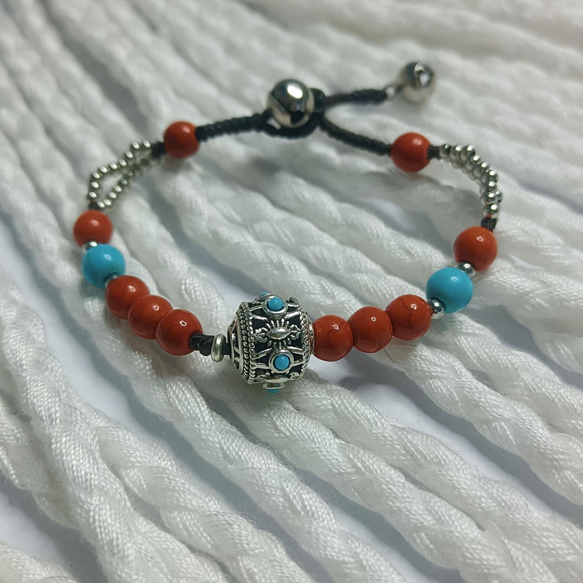 Wholesale Ethnic Style Natural Stone Vintage Handwoven Bracelet