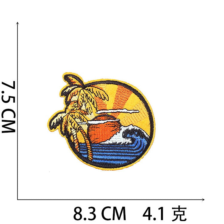 Wholesale Modern Iron On Embroidered Patch Set Astronaut Spaceship Cartoon Mushroom Designs Trendy Clothing Accessory For Gift Resale