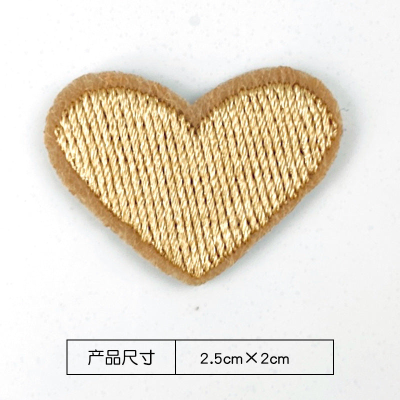 Wholesale Polyester Embroidered Heart Patch For Clothing Bags Shoes And DIY Accessories
