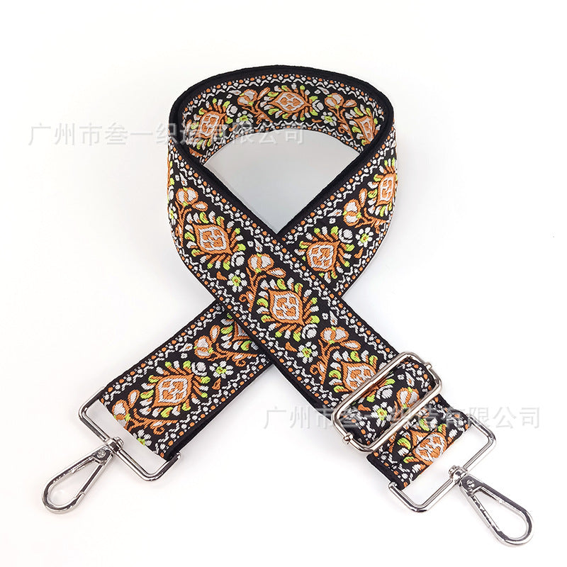 Wholesale Ethnic Style Jacquard Adjustable Versatile Widened Crossbody Bag Strap