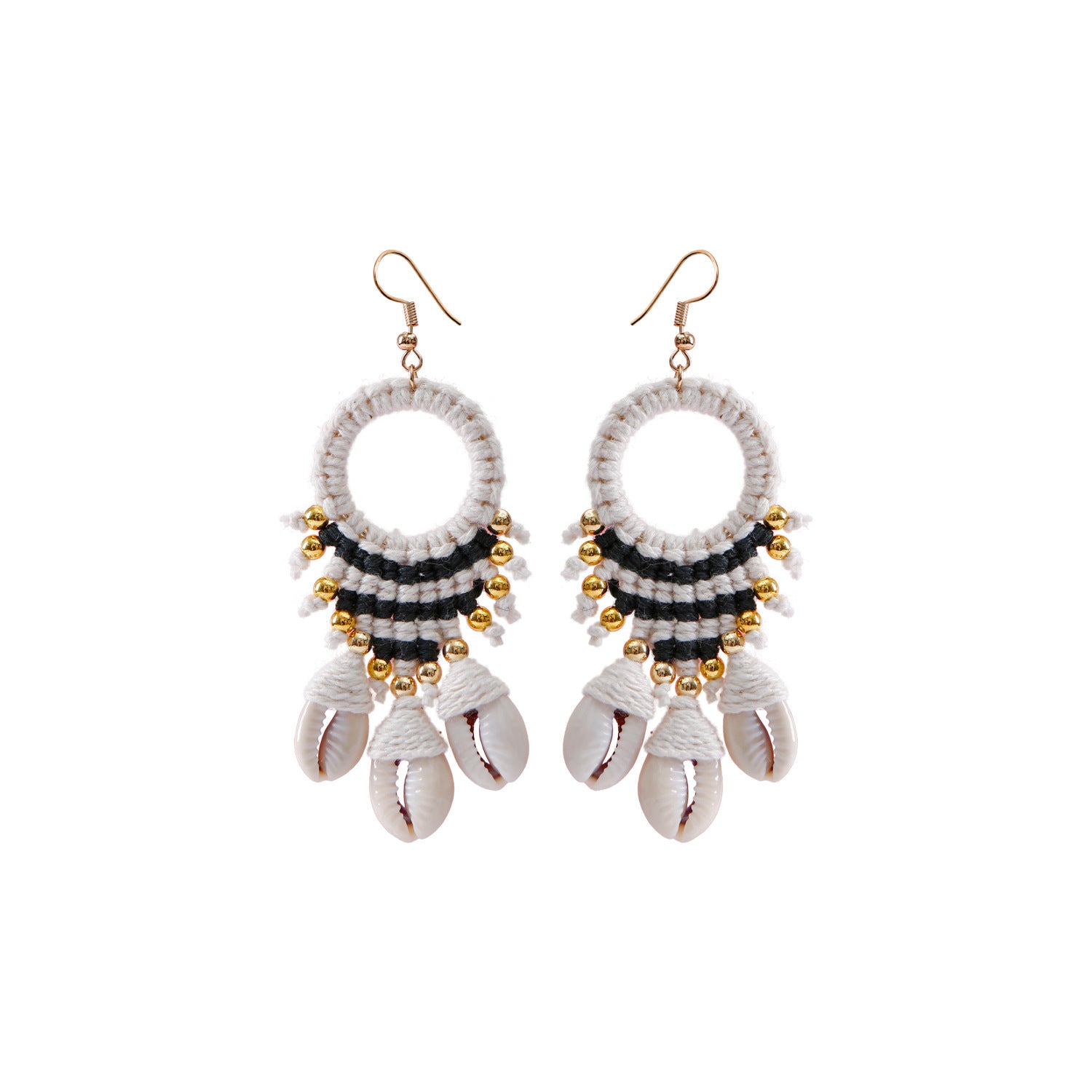 Wholesale Holiday-inspired hand-beaded Bohemian rice bead earrings